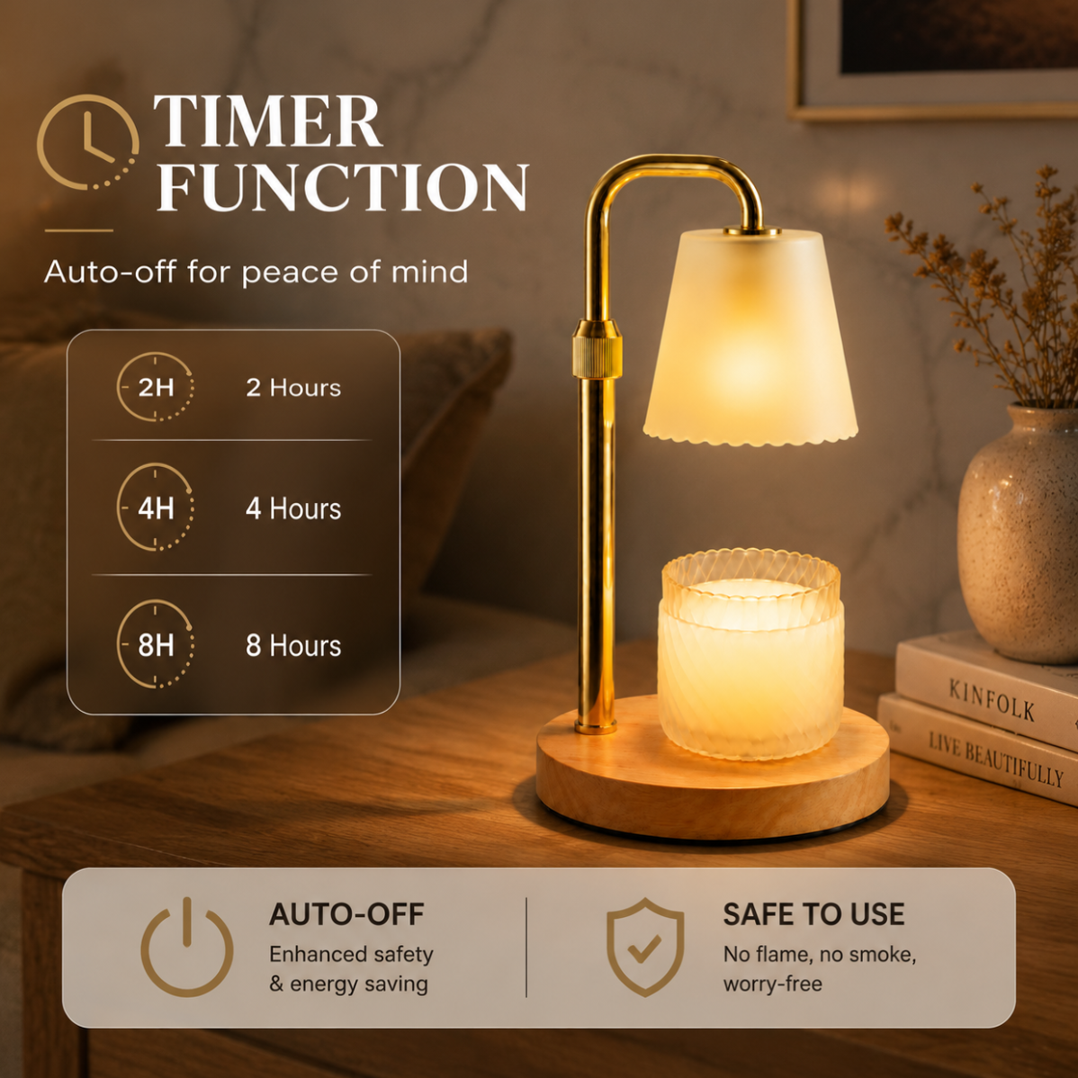 Wood • Gold • Frosted