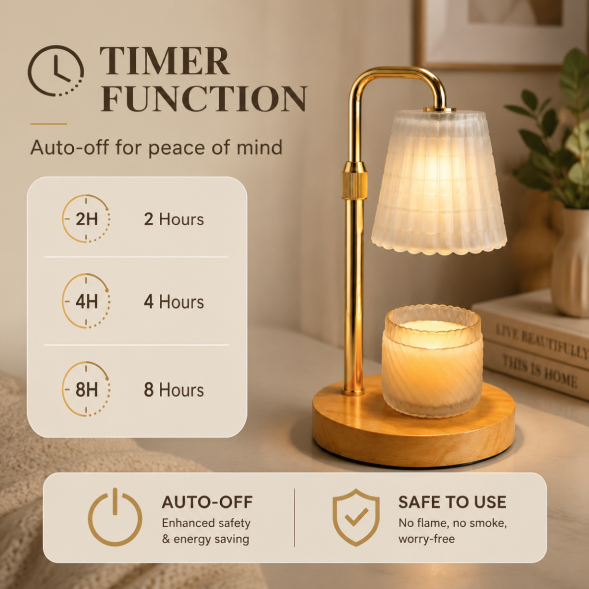 Wood •  Gold • Fluted