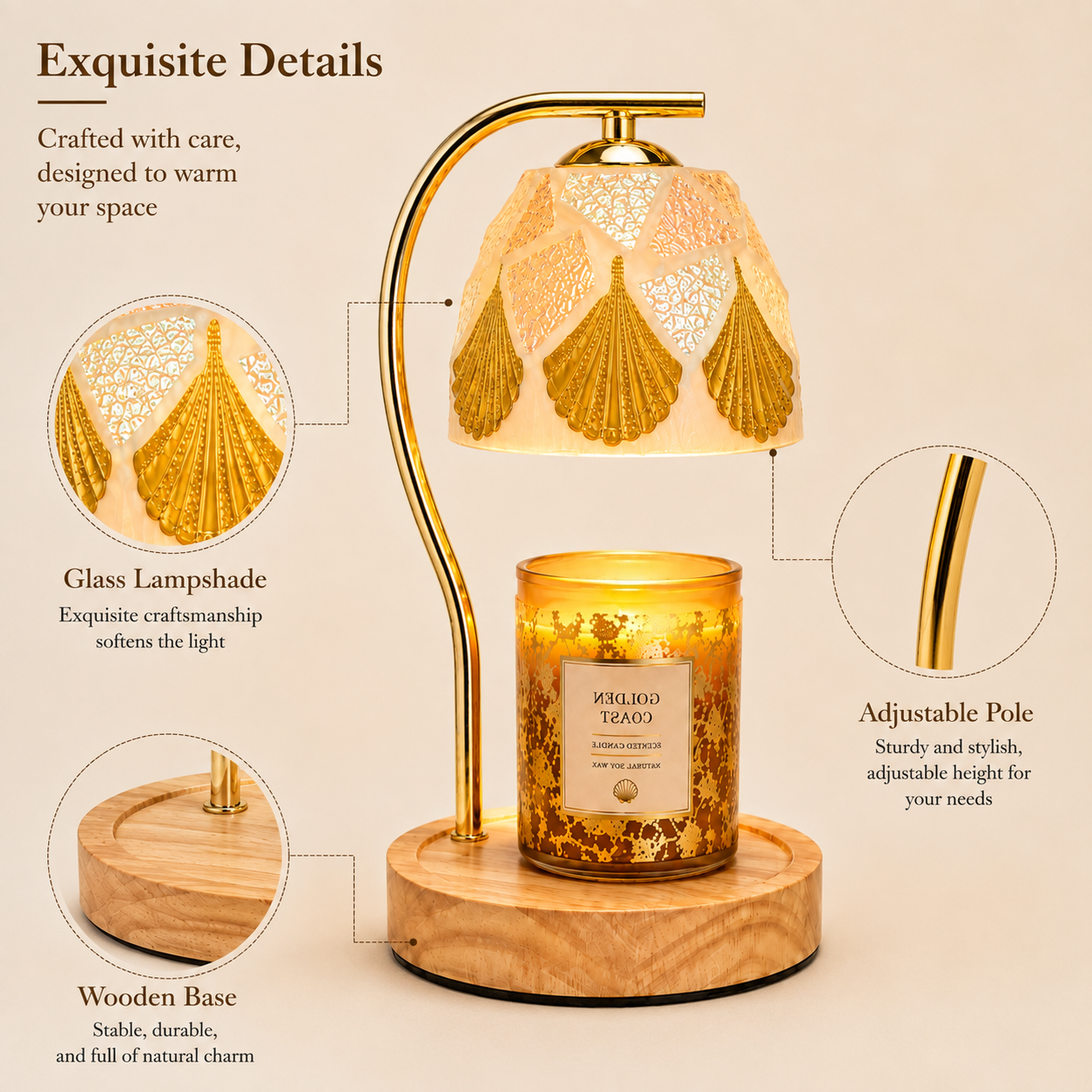 Wood • Gold • Golden Shell