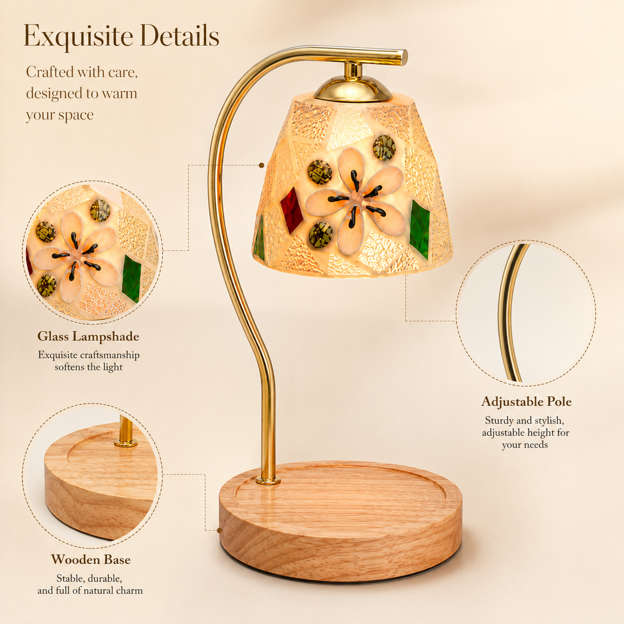 Wood • Gold • Floral